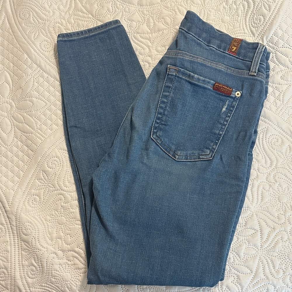 7 For All Mankind Light Blue Skinny Jeans